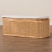 bali & pari Ishana Bohemian Natural Rattan Storage Bench - BSOWS075/Open Square-Natural Rattan-Bench