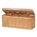 bali & pari Ishana Bohemian Natural Rattan Storage Bench - BSOWS075/Open Square-Natural Rattan-Bench