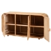 bali & pari Evania Bohemian Natural Rattan 3-Door Storage Cabinet - BSOWS061-B-Natural Rattan-Cabinet
