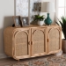 bali & pari Evania Bohemian Natural Rattan 3-Door Storage Cabinet - BSOWS061-B-Natural Rattan-Cabinet
