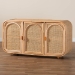 bali & pari Evania Bohemian Natural Rattan 3-Door Storage Cabinet - BSOWS061-B-Natural Rattan-Cabinet