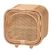 bali & pari Keita Bohemian Natural Rattan and Mahogany Wood Nightstand