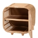 bali & pari Keita Bohemian Natural Rattan and Mahogany Wood Nightstand - BSOWS062-B-Natural Rattan-NS