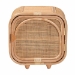 bali & pari Keita Bohemian Natural Rattan and Mahogany Wood Nightstand - BSOWS062-B-Natural Rattan-NS