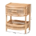 bali & pari Divitia Bohemian Natural Rattan 1-Drawer Nightstand - BSOWS065-Natural Rattan-NS
