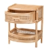 bali & pari Divitia Bohemian Natural Rattan 1-Drawer Nightstand - BSOWS065-Natural Rattan-NS