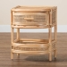 bali & pari Divitia Bohemian Natural Rattan 1-Drawer Nightstand - BSOWS065-Natural Rattan-NS