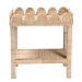 bali & pari Sumana Bohemian Scallop Natural Rattan and Mahogany Side Table - BSOWS069-Natural Rattan-Side Table
