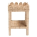 bali & pari Sumana Bohemian Scallop Natural Rattan and Mahogany Side Table - BSOWS069-Natural Rattan-Side Table