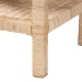 bali & pari Sumana Bohemian Scallop Natural Rattan and Mahogany Side Table - BSOWS069-Natural Rattan-Side Table