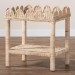 bali & pari Sumana Bohemian Scallop Natural Rattan and Mahogany Side Table - BSOWS069-Natural Rattan-Side Table