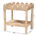 bali & pari Sumana Bohemian Scallop Natural Rattan and Mahogany Side Table - BSOWS069-Natural Rattan-Side Table