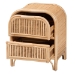 bali & pari Adrika Bohemian Natural Rattan 2-Drawer Nightstand - BSOWS051-Natural Rattan-NS