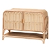 bali & pari Gitano Bohemian Natural Rattan 2-Door Storage Cabinet