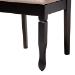 Baxton Studio April Modern Sand Fabric and Dark Brown Finished Wood 5-Piece Dining Set - BSOMirela-Sand/Dark Brown-5PC Dining Set