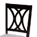 Baxton Studio April Modern Grey Fabric and Dark Brown Finished Wood 5-Piece Dining Set - BSOMirela-Grey/Dark Brown-5PC Dining Set