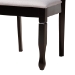 Baxton Studio April Modern Grey Fabric and Dark Brown Finished Wood 5-Piece Dining Set - BSOMirela-Grey/Dark Brown-5PC Dining Set