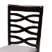 Baxton Studio Darina Modern Grey Fabric and Dark Brown Finished Wood 5-Piece Dining Set - BSOEsme-Grey/Dark Brown-5PC Dining Set