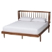 Baxton Studio Calderon Retro-Modern Walnut Brown Finished Wood Queen Size Platform Bed