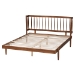 Baxton Studio Calderon Retro-Modern Walnut Brown Finished Wood Queen Size Platform Bed - BSOMG0116-Walnut- Queen