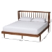 Baxton Studio Calderon Retro-Modern Walnut Brown Finished Wood Queen Size Platform Bed - BSOMG0116-Walnut- Queen