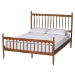 Baxton Studio Deance Retro-Modern Walnut Brown Finished Wood Queen Size Platform Bed