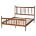 Baxton Studio Deance Retro-Modern Walnut Brown Finished Wood Queen Size Platform Bed - BSOMG0206-Walnut-Queen