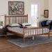 Baxton Studio Deance Retro-Modern Walnut Brown Finished Wood Queen Size Platform Bed - BSOMG0206-Walnut-Queen