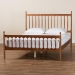 Baxton Studio Deance Retro-Modern Walnut Brown Finished Wood Queen Size Platform Bed - BSOMG0206-Walnut-Queen