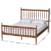 Baxton Studio Deance Retro-Modern Walnut Brown Finished Wood Queen Size Platform Bed - BSOMG0206-Walnut-Queen