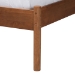 Baxton Studio Estela Mid-Century Modern Grey Woven Fabric and Walnut Brown Wood Queen Size Platform Bed - BSOMG0220-1-Grey Weaved/Walnut-Queen