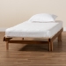 Baxton Studio Bolivia Mid-Century Modern Walnut Brown Wood Expandable Twin to King Bed Frame - BSOMG0036-2-Walnut-Extension Bed