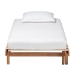 Baxton Studio Bolivia Mid-Century Modern Walnut Brown Wood Expandable Twin to King Bed Frame - BSOMG0036-2-Walnut-Extension Bed