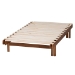 Baxton Studio Bolivia Mid-Century Modern Walnut Brown Wood Expandable Twin to King Bed Frame - BSOMG0036-2-Walnut-Extension Bed