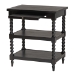 Baxton Studio Imogene Retro-Modern Black Wood End Table - BSOJY23A428-Black Wooden-ET