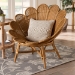 bali & pari Blossom Bohemian Honey Rattan Accent Flower Chair - BSOBlossom-Light Honey Rattan-CC