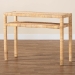 bali & pari Kalimantan Bohemian Light Honey Rattan and Acacia Wood Console Table - BSOKALIMANTAN-Rattan-Console Table