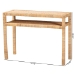 bali & pari Kalimantan Bohemian Light Honey Rattan and Acacia Wood Console Table - BSOKALIMANTAN-Rattan-Console Table