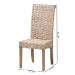 bali & pari Santiago Bohemian Grey Natural Kubu Rattan and Mango Wood Dining Chair - BSOMD-29540-Grey Natural-DC