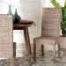 bali & pari Santiago Bohemian Grey Natural Kubu Rattan and Mango Wood Dining Chair - BSOMD-29540-Grey Natural-DC