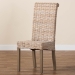 bali & pari Santiago Bohemian Grey Natural Kubu Rattan and Mango Wood Dining Chair - BSOMD-29540-Grey Natural-DC