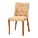 bali & pari Rowen Bohemian Light Honey Kubu Rattan and Mahogany Wood Dining Chair