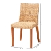 bali & pari Rowen Bohemian Light Honey Kubu Rattan and Mahogany Wood Dining Chair - BSOMD-38034/Nope-Natural-DC