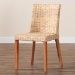 bali & pari Rowen Bohemian Light Honey Kubu Rattan and Mahogany Wood Dining Chair - BSOMD-38034/Nope-Natural-DC