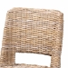 bali & pari Magy Modern Bohemian Grey Kubu Rattan and Mahogany Wood Bar Stool - BSOMagy-Grey Natural-BS
