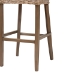 bali & pari Magy Modern Bohemian Grey Kubu Rattan and Mahogany Wood Bar Stool - BSOMagy-Grey Natural-BS