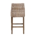 bali & pari Toby Modern Bohemian Grey Kubu Rattan and Rustic Taupe Finished Mahogany Wood Counter Stool - BSOToby-Grey Natural-CS