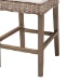 bali & pari Toby Modern Bohemian Grey Kubu Rattan and Rustic Taupe Finished Mahogany Wood Counter Stool - BSOToby-Grey Natural-CS