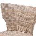 bali & pari Enver Modern Bohemian Grey Kubu Rattan and Mahogany Wood Counter Stool - BSOEnver-Grey Natural-CS