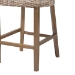 bali & pari Enver Modern Bohemian Grey Kubu Rattan and Mahogany Wood Counter Stool - BSOEnver-Grey Natural-CS